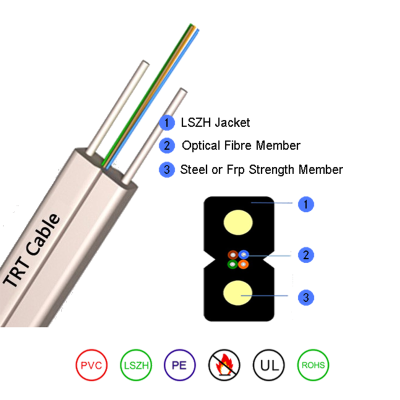 Bow-type Drop fiber optic cable