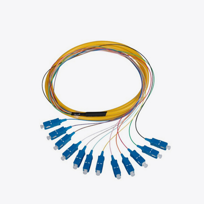 Muti-core fiber optic cable fan-out Pigtail SC LC ST